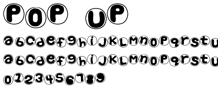 Pop Up font
